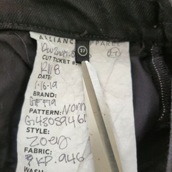 Grlfrnd High-Rise Jeans Women's 27 Black Zoey Double Western Buckle Belted - Picture 12 of 12